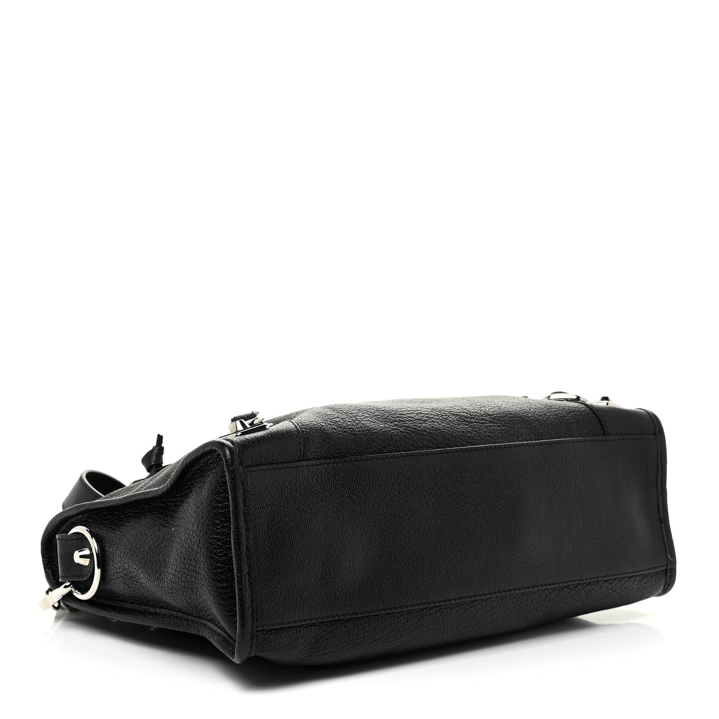 Chevre Silver Metallic Edge Hardware S City Black