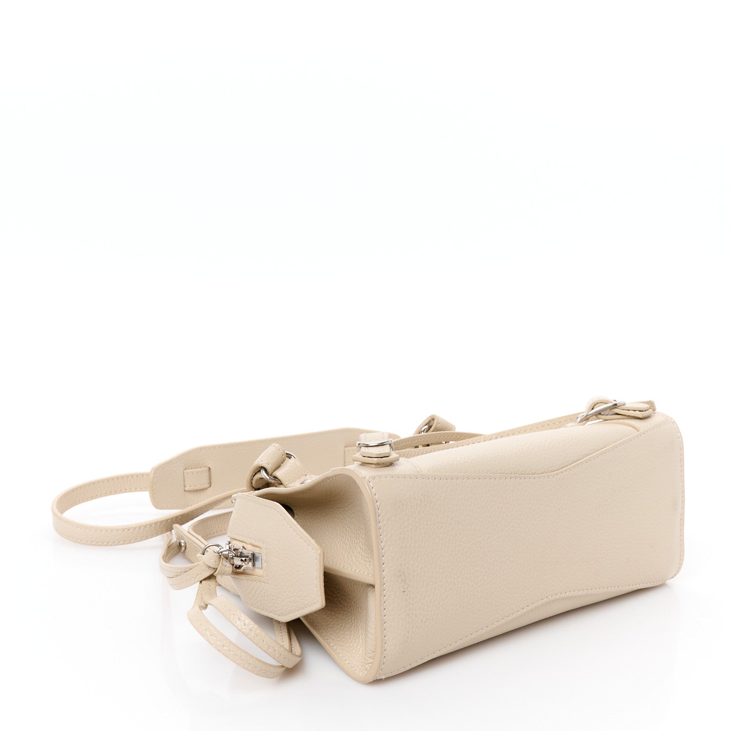 Balenciaga Grained Calfskin Neo Classic Silver Hardware Mini City Cream 4 of 12