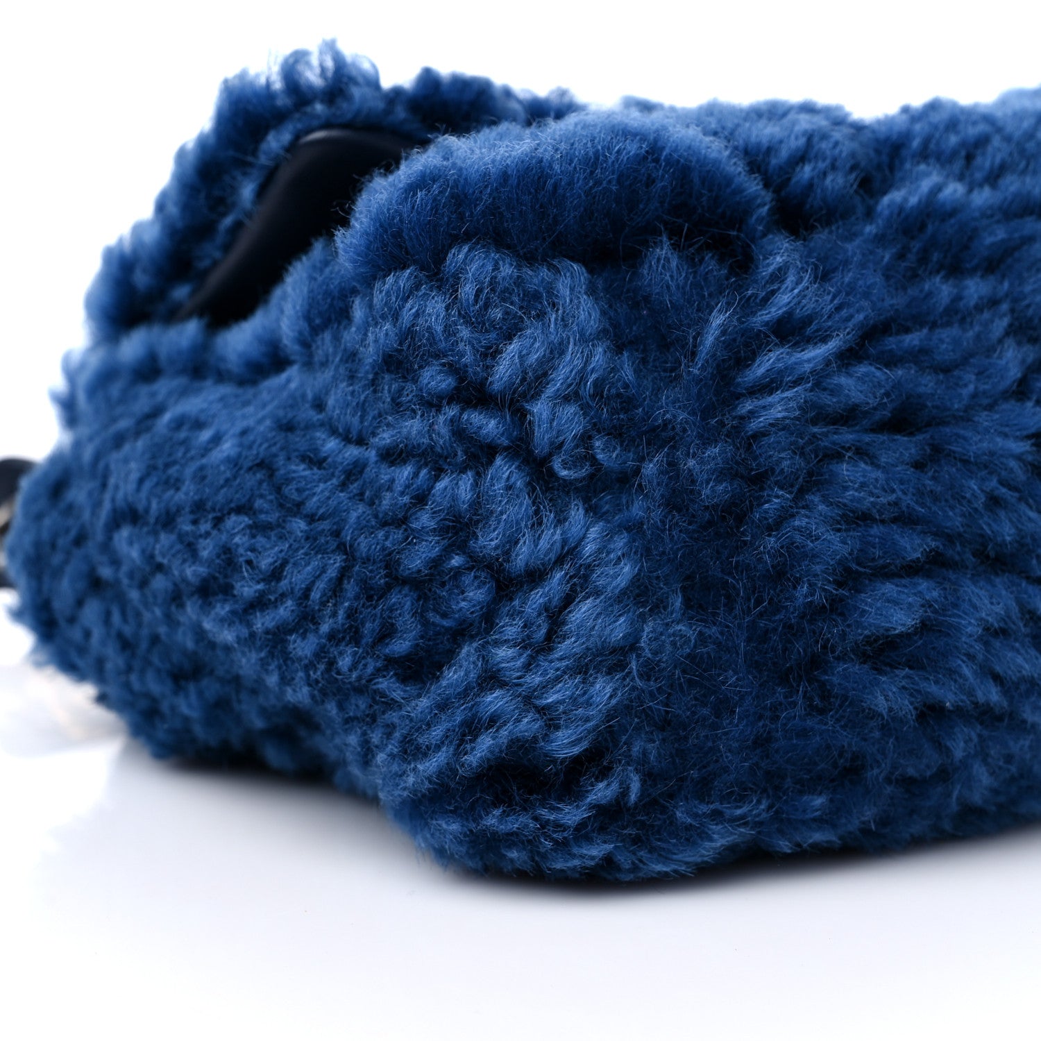 Chanel Shearling Sheepskin Medium Chanel 19 Flap Blue 8 of 10