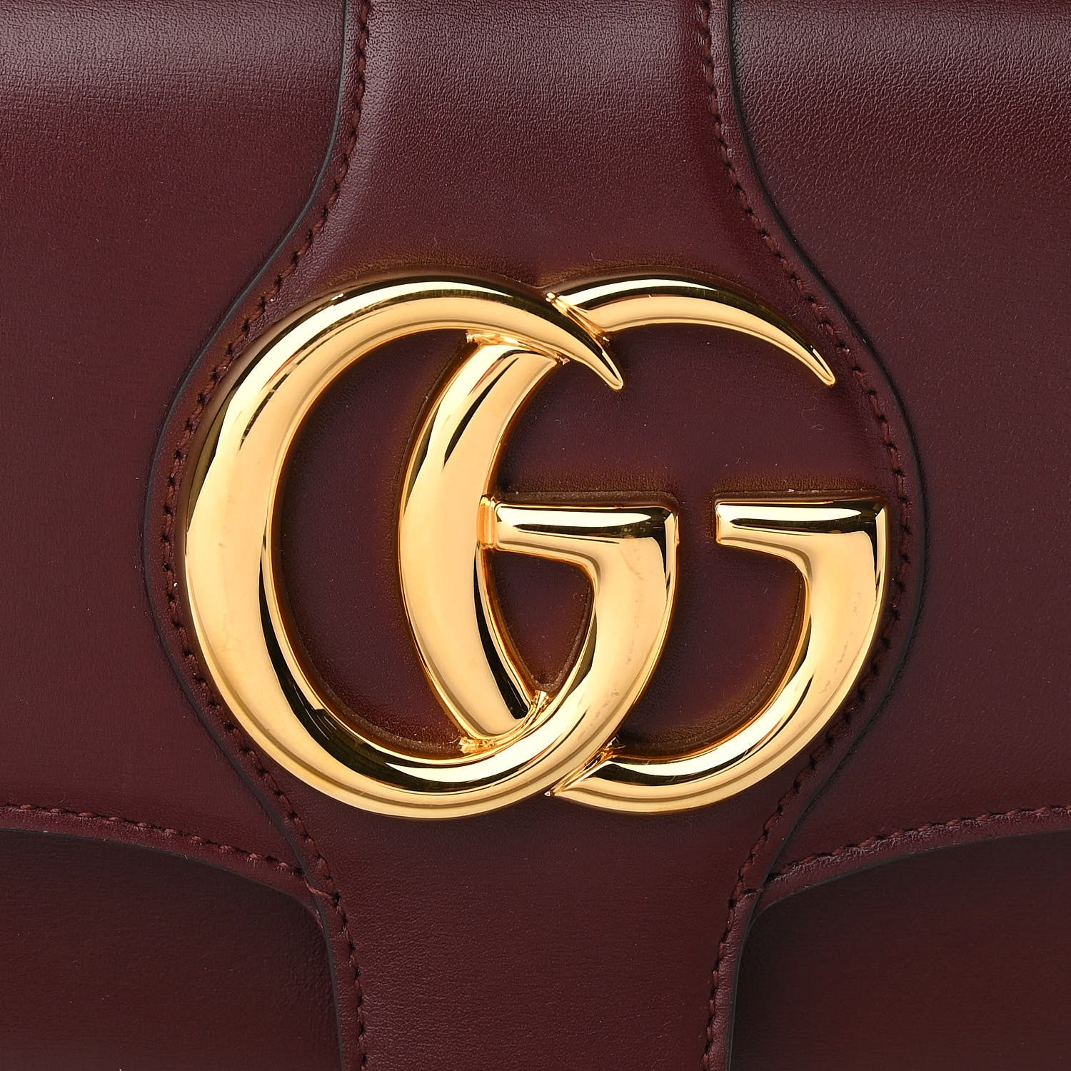 Gucci Vitello Palmellato Lux Small Arli Flap Shoulder Bag Vintage Bordeaux 12 of 12
