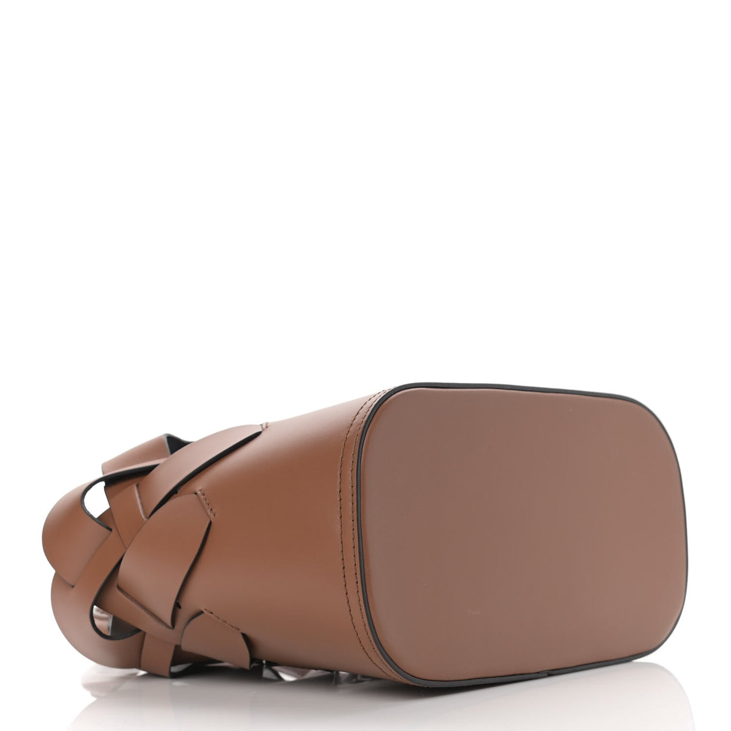 Vitello Intreccio Tote Bag Cognac Black