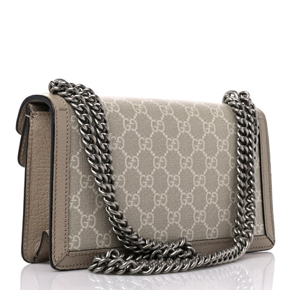 Gucci GG Supreme Monogram Textured Dollar Calfskin Small Rectangular Dionysus Shoulder Bag Beige Mystic White Oatmeal 3 of 11