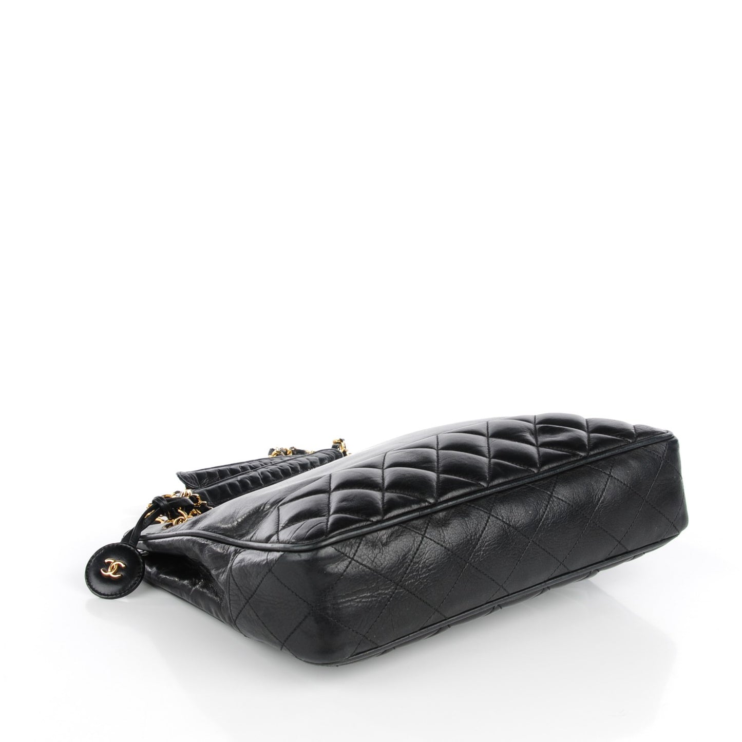 Lambskin Quilted Shoulder Bag Black