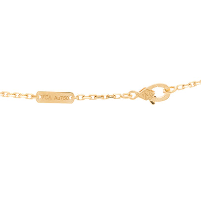 Van Cleef & Arpels 18K Yellow Gold Black Onyx Magic Alhambra Pendant Necklace 5 of 6