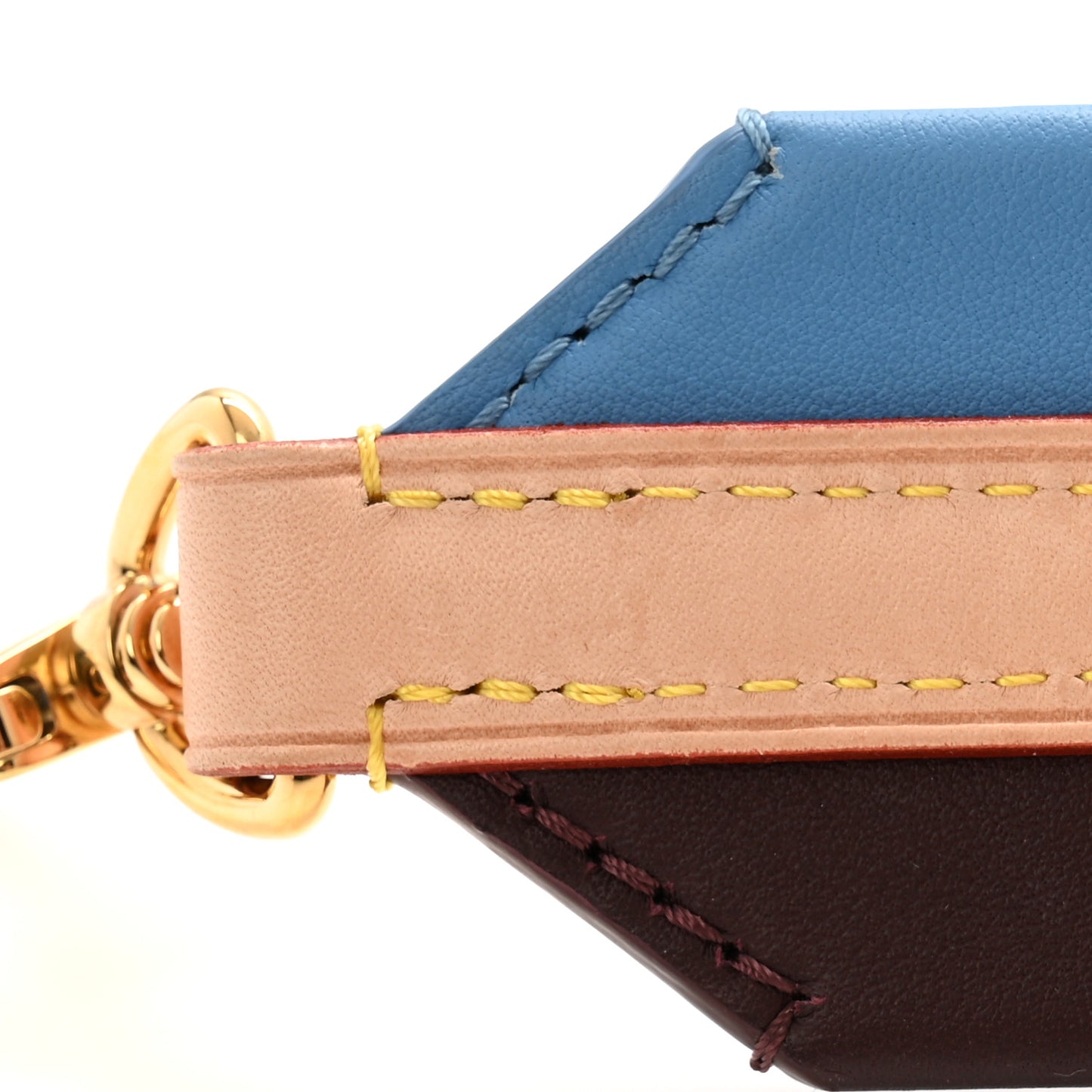 Calfskin Cluny MM Shoulder Strap Blue Glacial