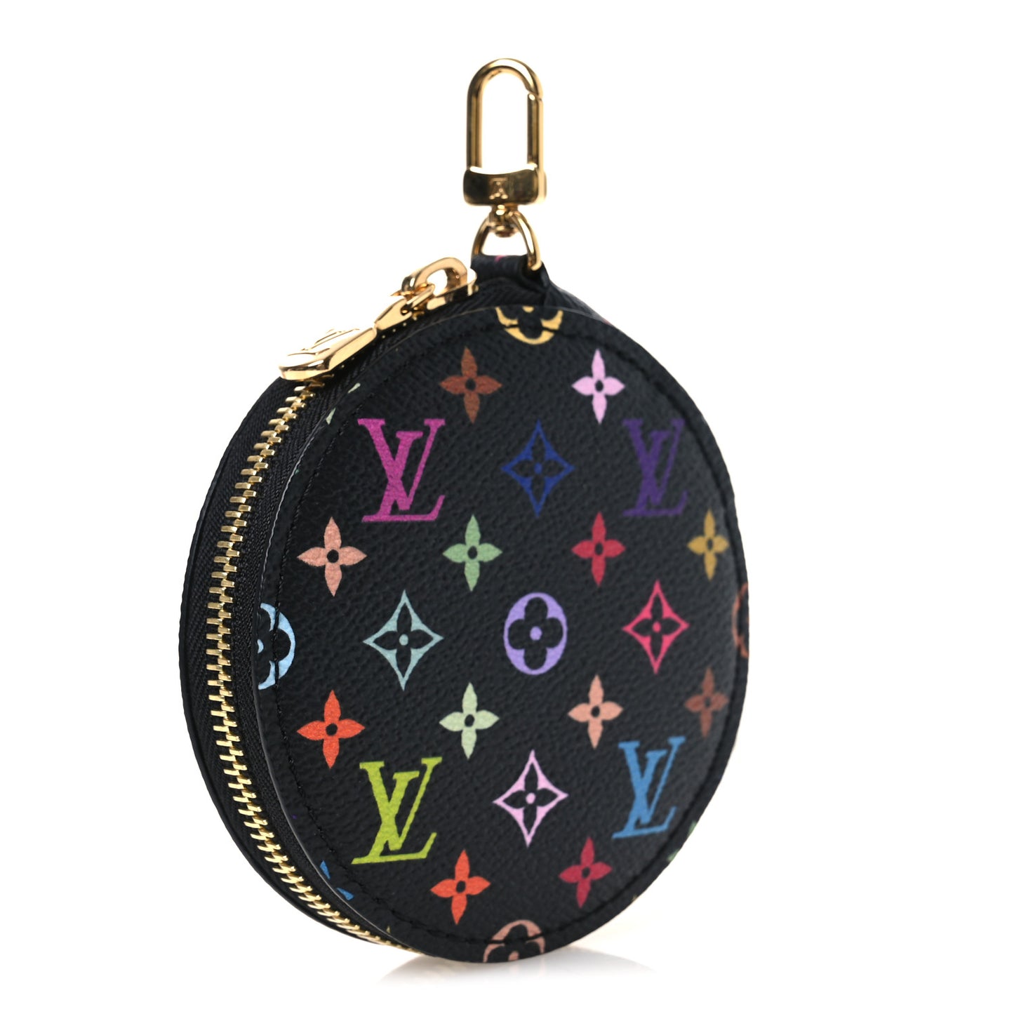 LV x TM Monogram Multicolor Marellini Round Coin Purse Black
