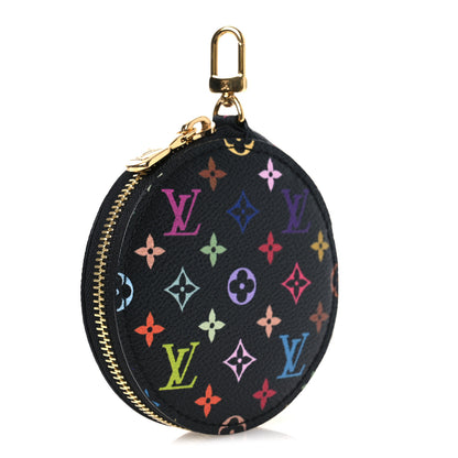 Louis Vuitton LV x TM Monogram Multicolor Marellini Round Coin Purse Black 3 of 6