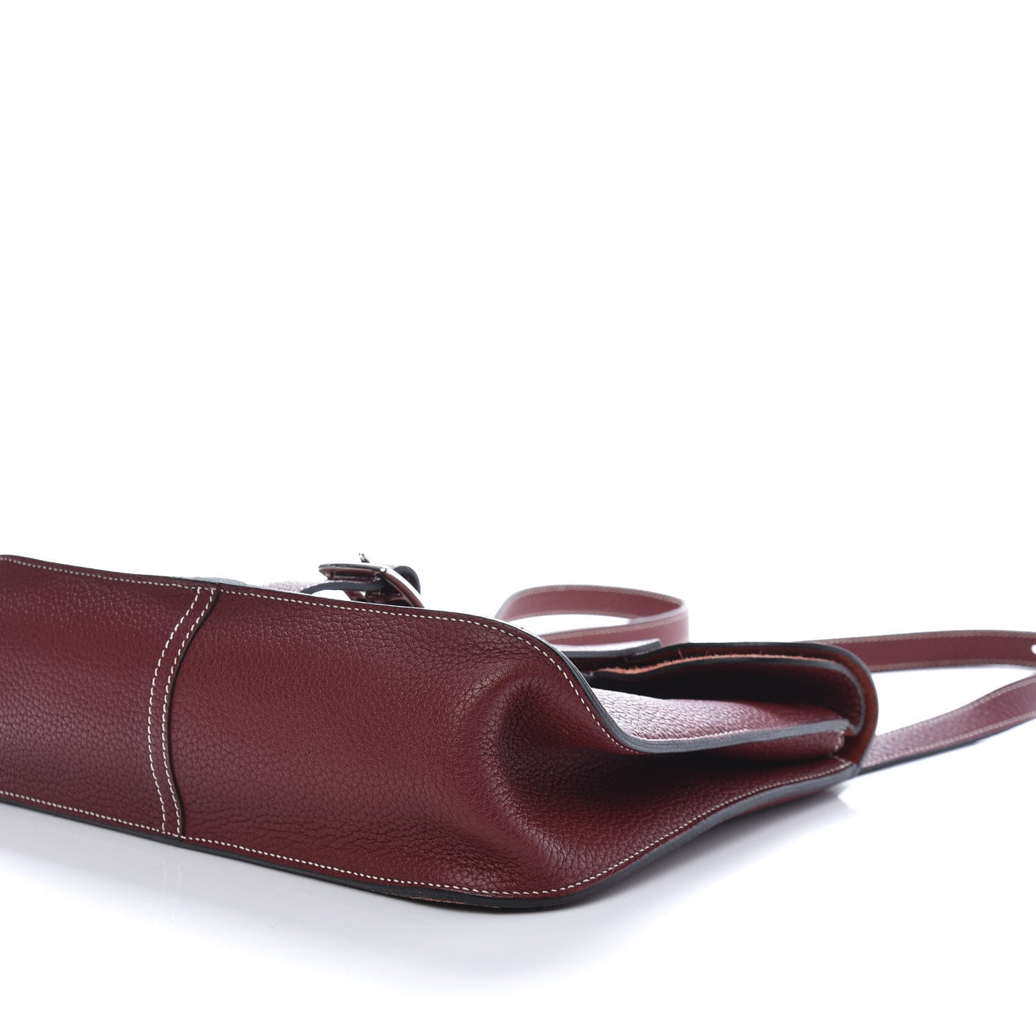 Hermes Taurillon Clemence Halzan 31 GM Rouge H 12 of 16