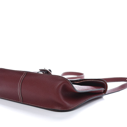 Hermes Taurillon Clemence Halzan 31 GM Rouge H 12 of 16