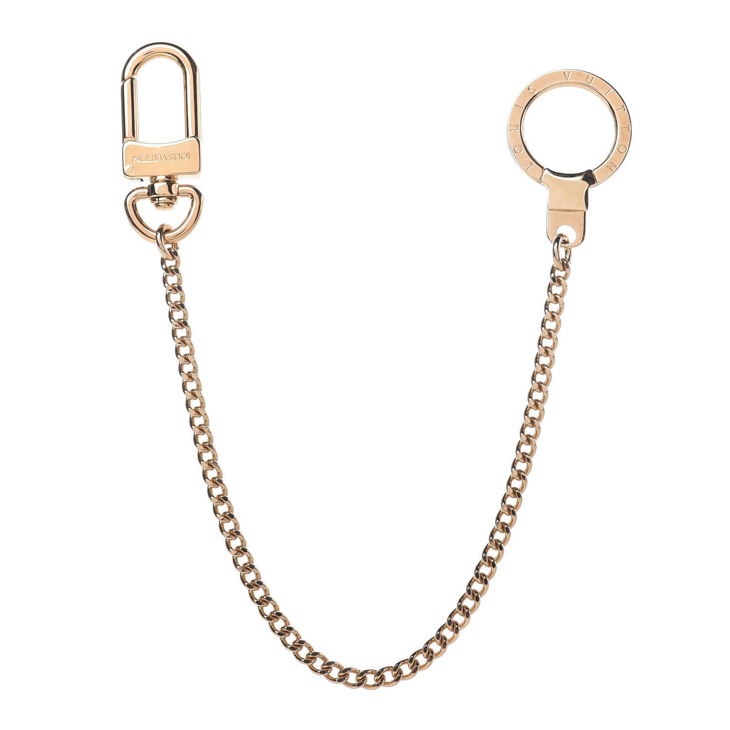 Metal Pochette Extender Key Ring Chain Gold