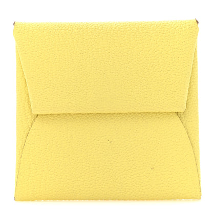 Hermes Chevre Mysore Bastia Coin Purse Lime 1 of 10