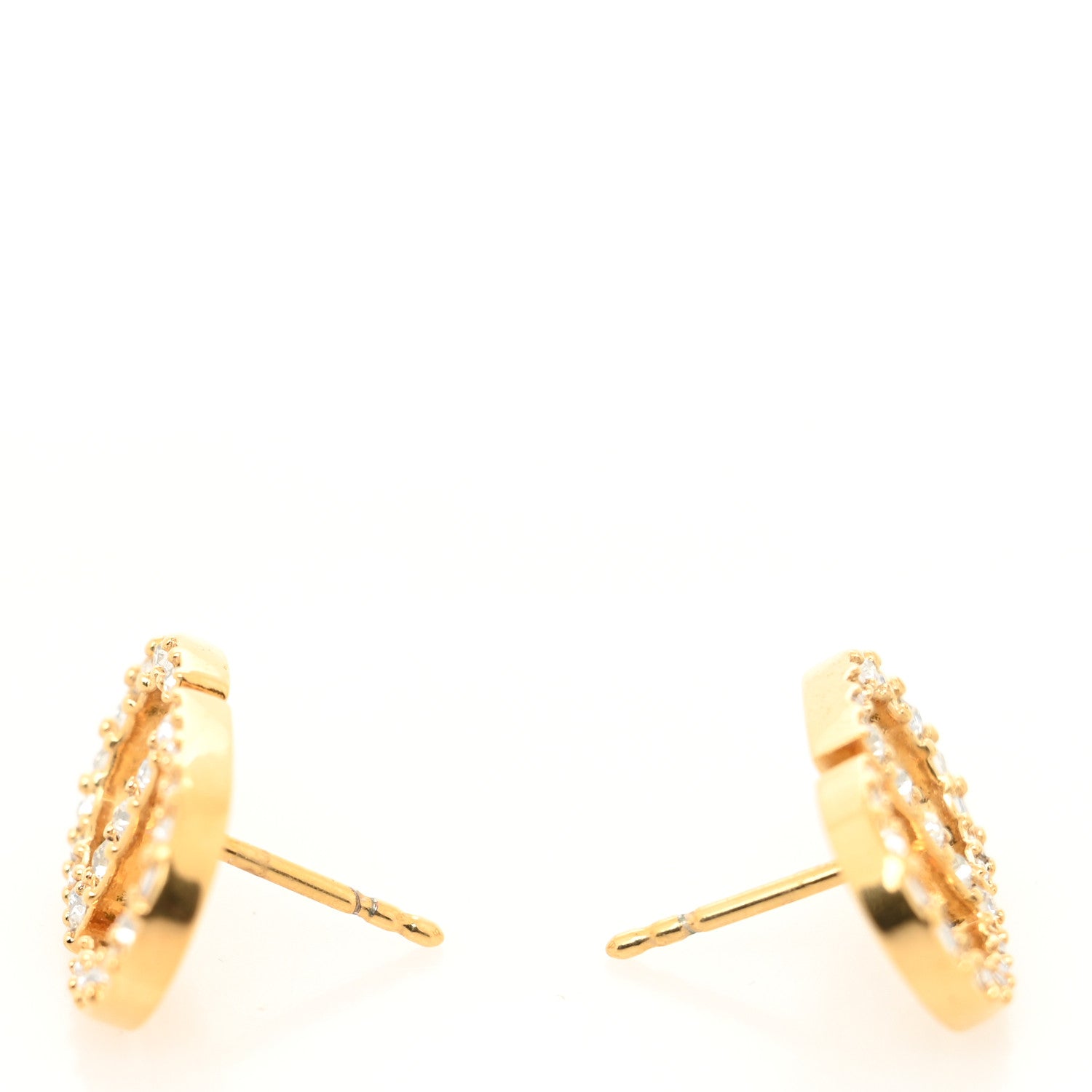 Christian Dior Crystal Clair D Lune Earrings Gold 3 of 4