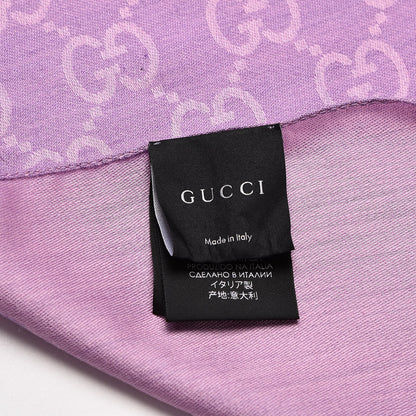 Gucci Jacquard Monogram Fringe Scarf Purple 5 of 5