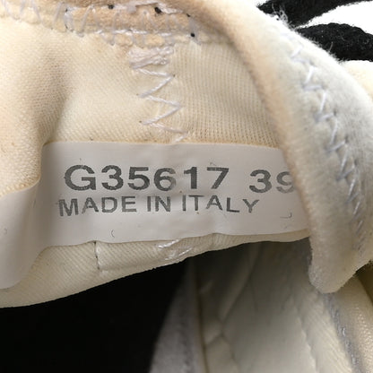 Chanel Velvet Calfskin Mixed Fibers CC Sneakers 39 Ivory Black 7 of 7