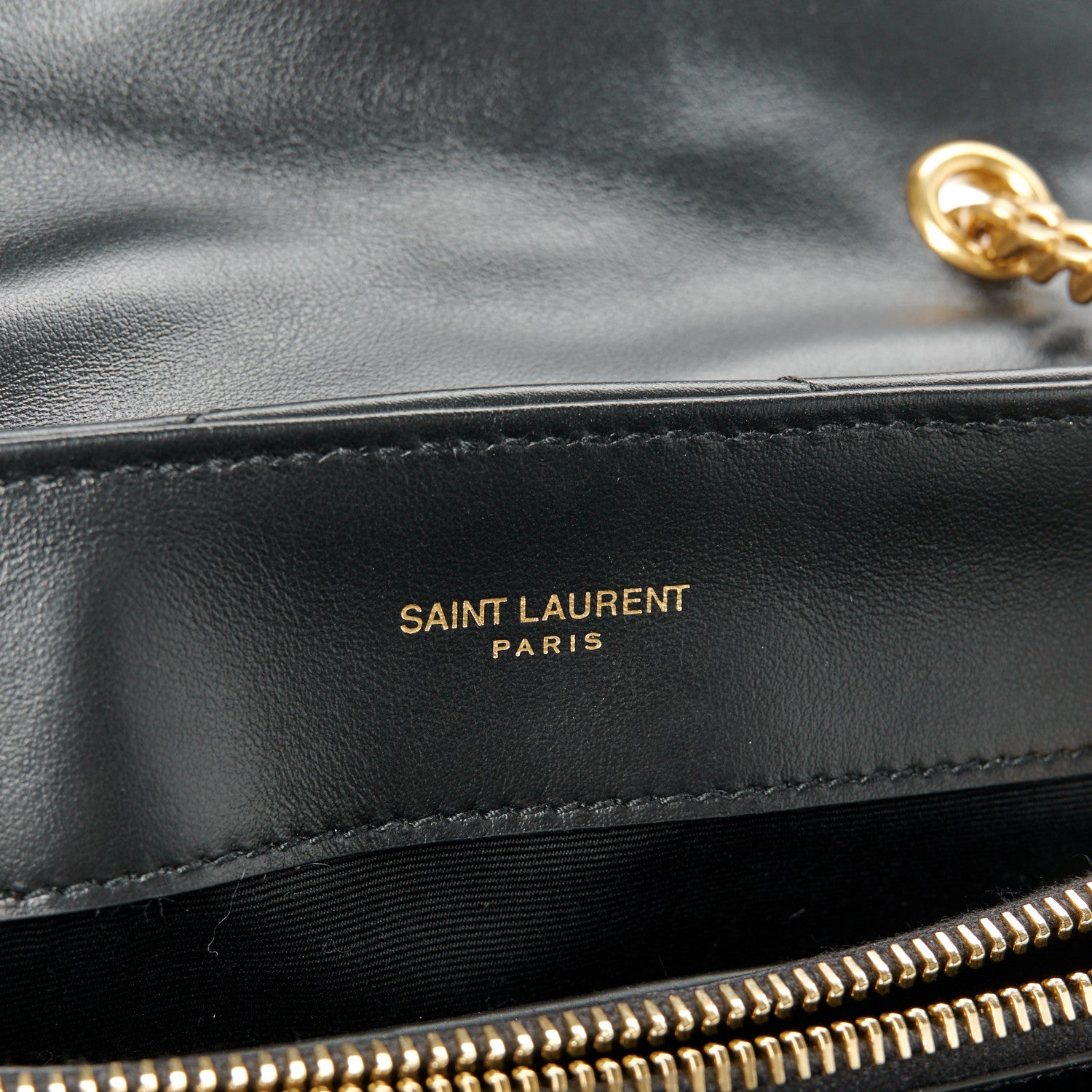 Saint Laurent Calfskin Y Quilted Monogram Small Loulou Chain Satchel Black 6 of 11