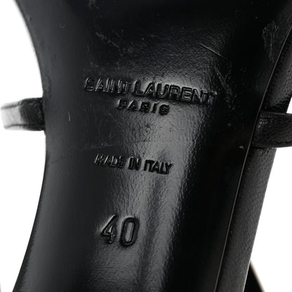 Saint Laurent Calfskin Cassandra 100 Sandals 40 Black 7 of 10