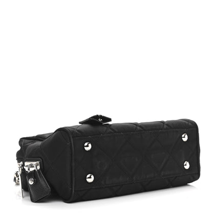 Prada Nylon Tessuto Impuntu Quilted Shoulder Bag Black 3 of 10