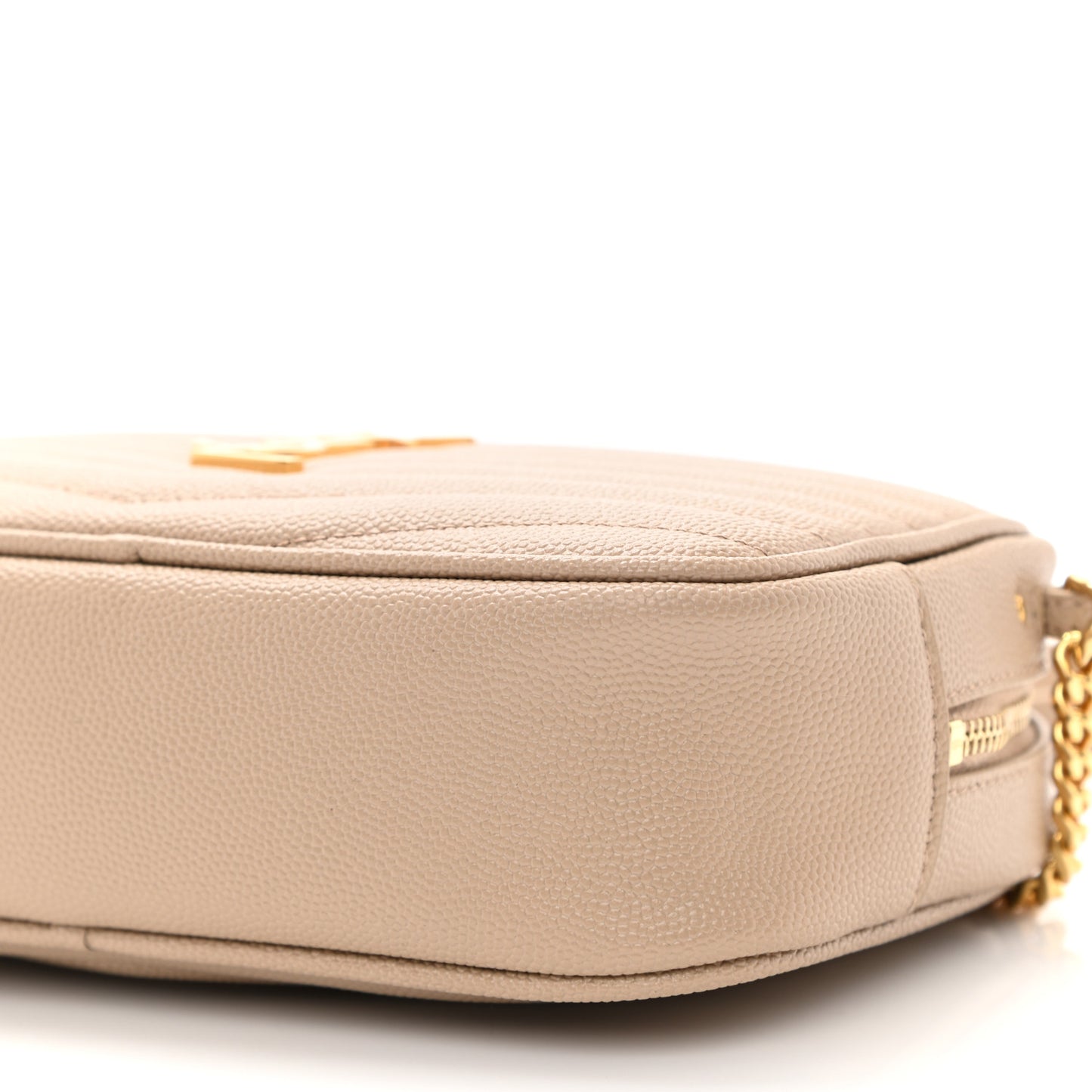 Grain De Poudre Matelasse Monogram Mini Lou Camera Bag Dark Latte