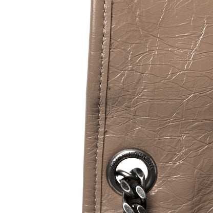 Saint Laurent Crinkled Calfskin Matelasse Monogram Medium Niki Chain Satchel Light Taupe 13 of 13