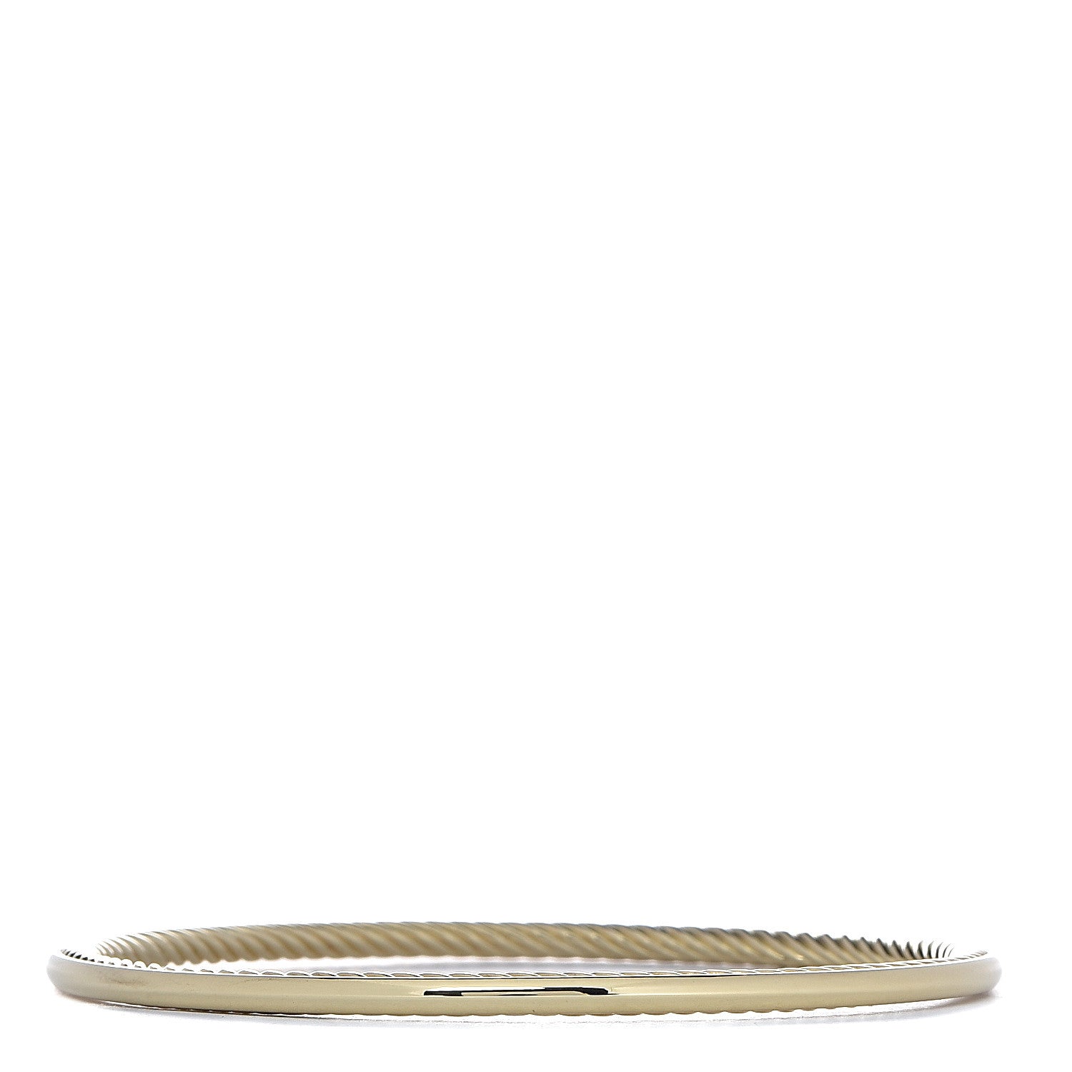 David Yurman 18K Yellow Gold 3mm Inside Cable Classic Bangle Bracelet 1 of 4