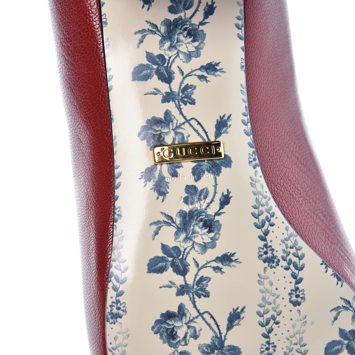 Goatskin Feline Ginger Loafer Pumps 40.5 Hibiscus Red Blue