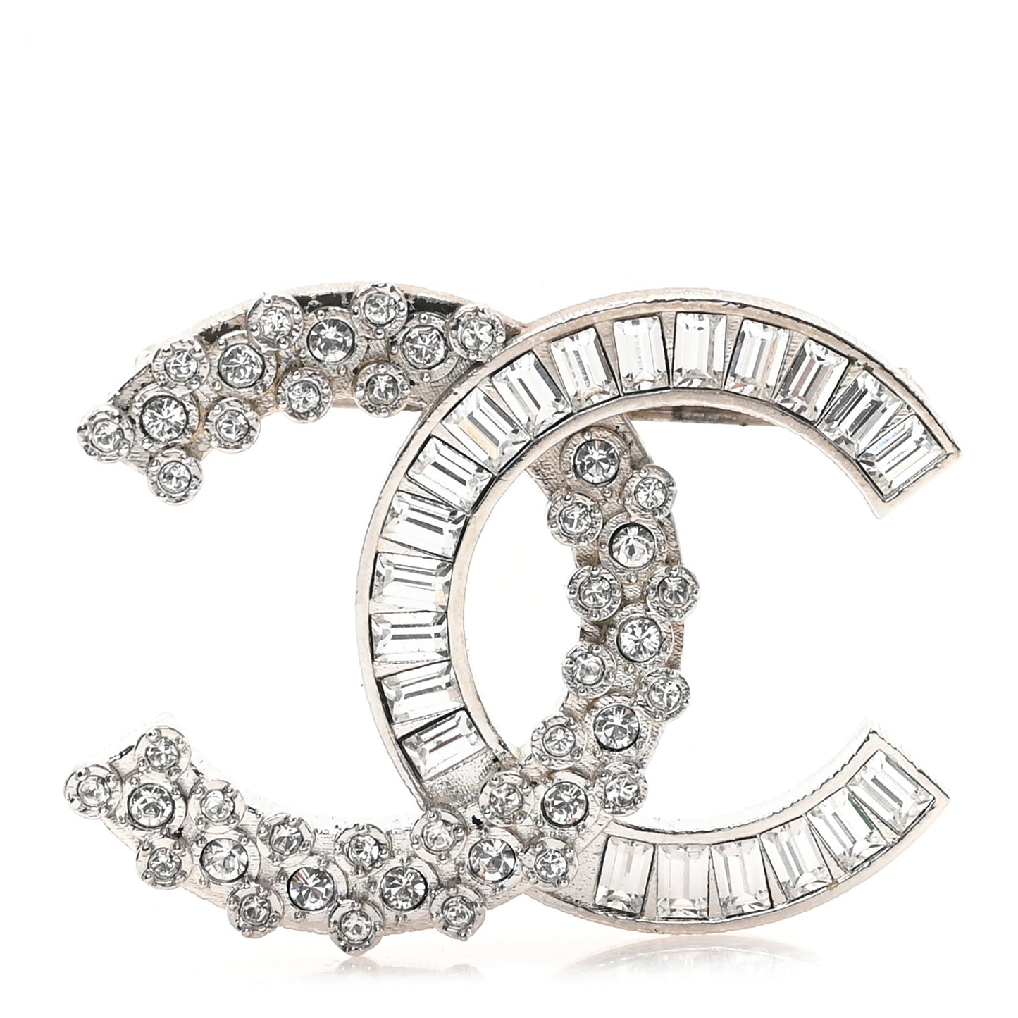 Crystal CC Brooch Silver