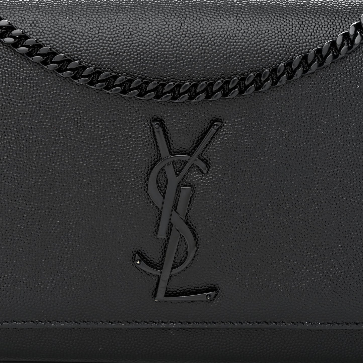 Grain De Poudre Medium Classic Monogram Monochrome Kate Satchel Black