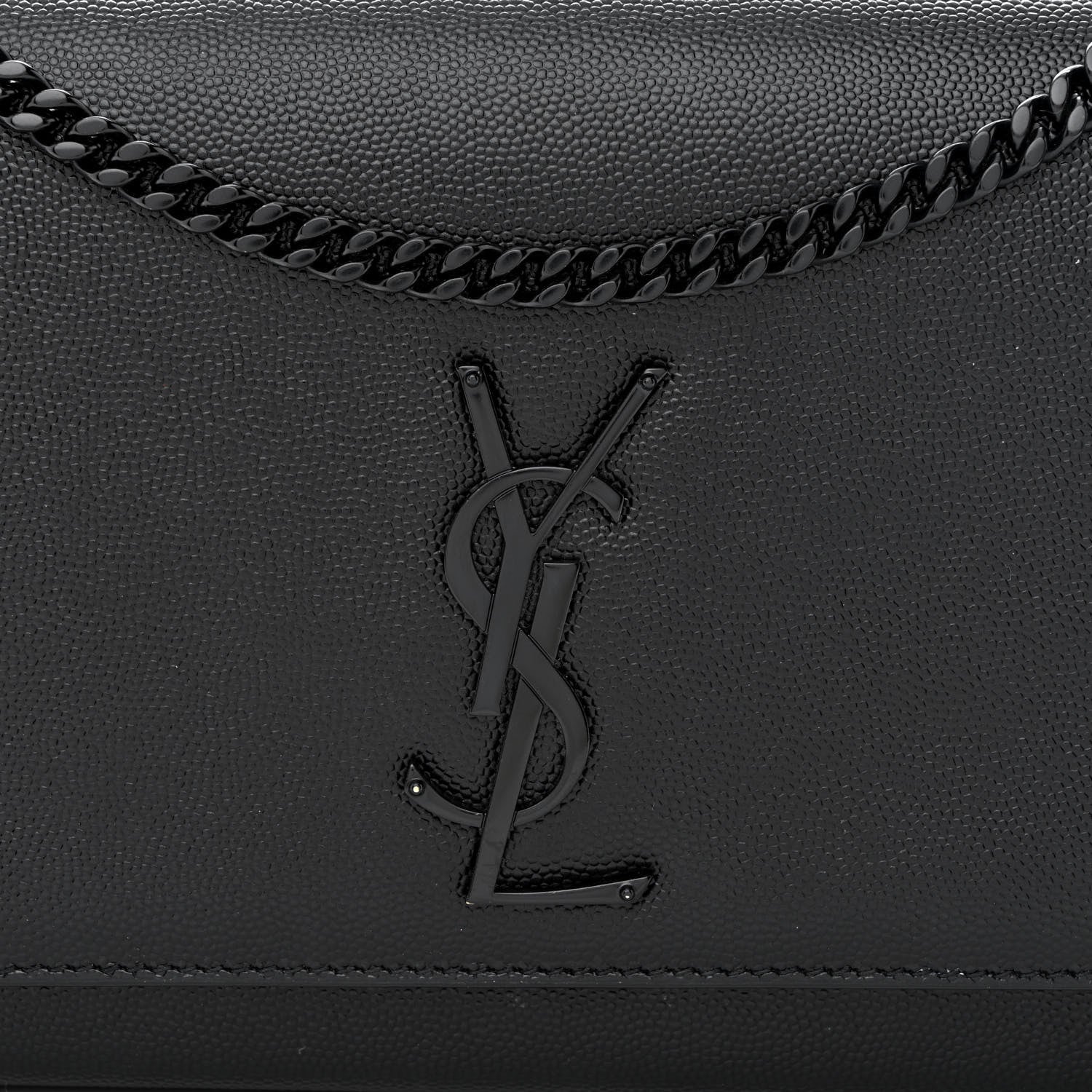 Saint Laurent Grain De Poudre Medium Classic Monogram Monochrome Kate Satchel Black 8 of 13