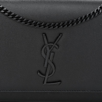 Saint Laurent Grain De Poudre Medium Classic Monogram Monochrome Kate Satchel Black 8 of 13