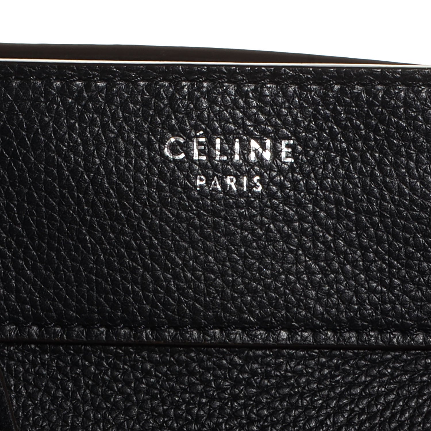 Celine Drummed Calfskin Mini Luggage Black 9 of 9