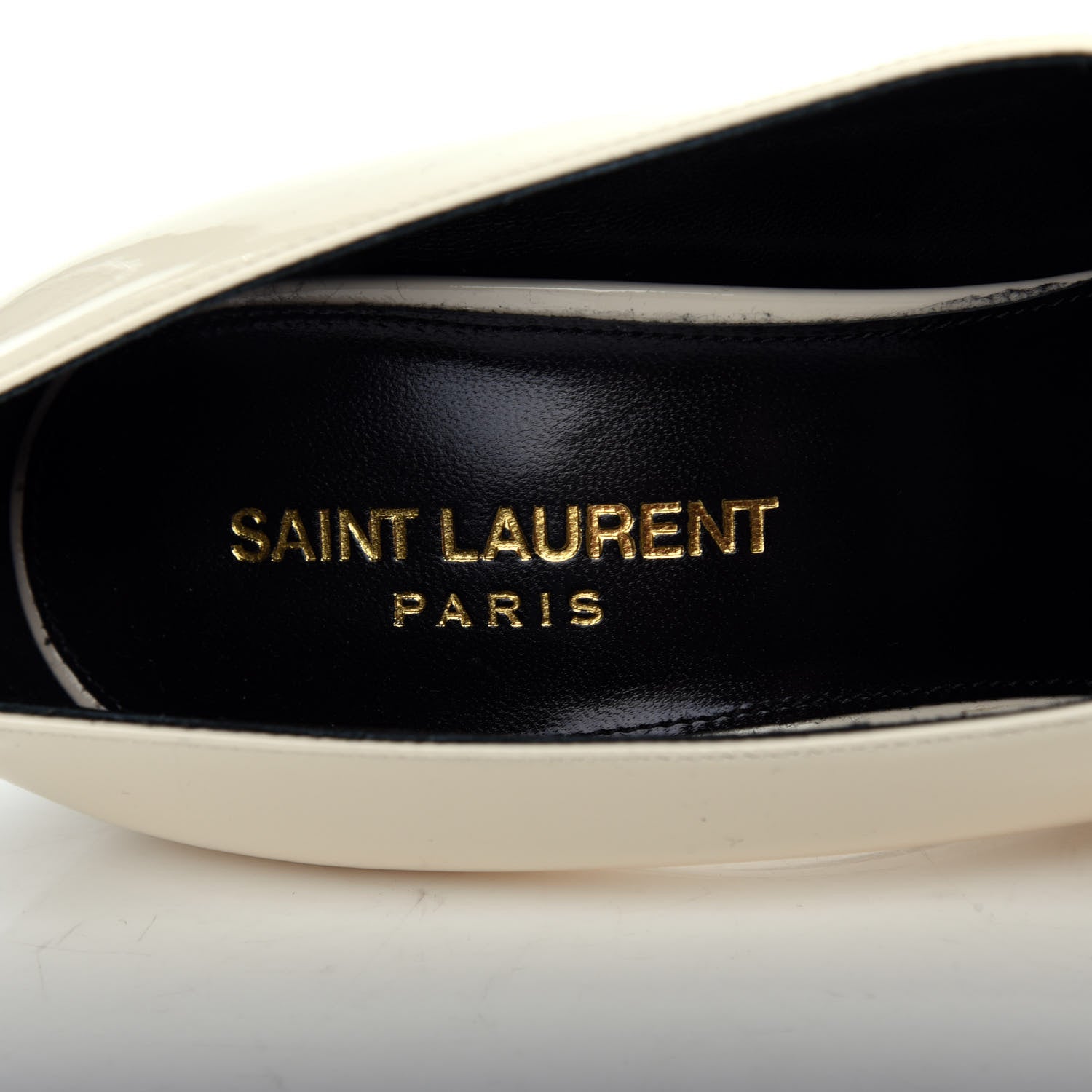 Saint Laurent Patent Calfskin Teddy High Vamp 105 Pumps 37 Porcellana 8 of 11