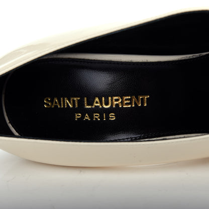 Saint Laurent Patent Calfskin Teddy High Vamp 105 Pumps 37 Porcellana 8 of 11
