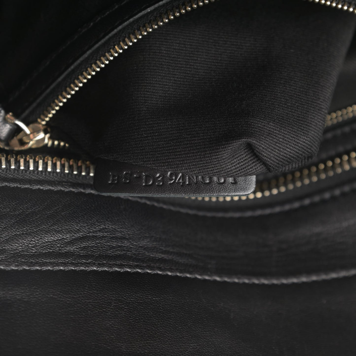 Lambskin Crystal B Diamond Tote Black