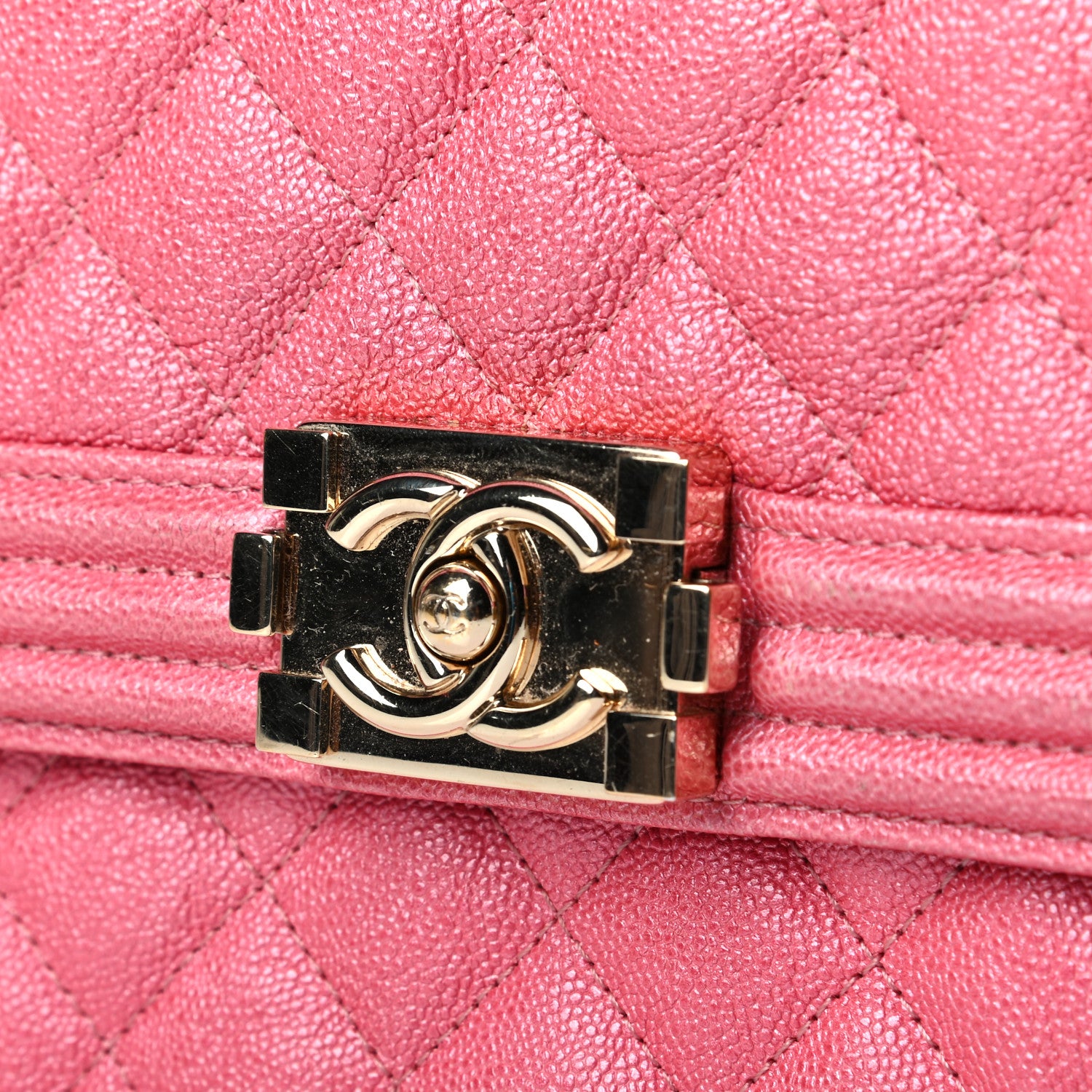 Chanel Caviar Quilted North South Boy Flap Pink 8 of 8