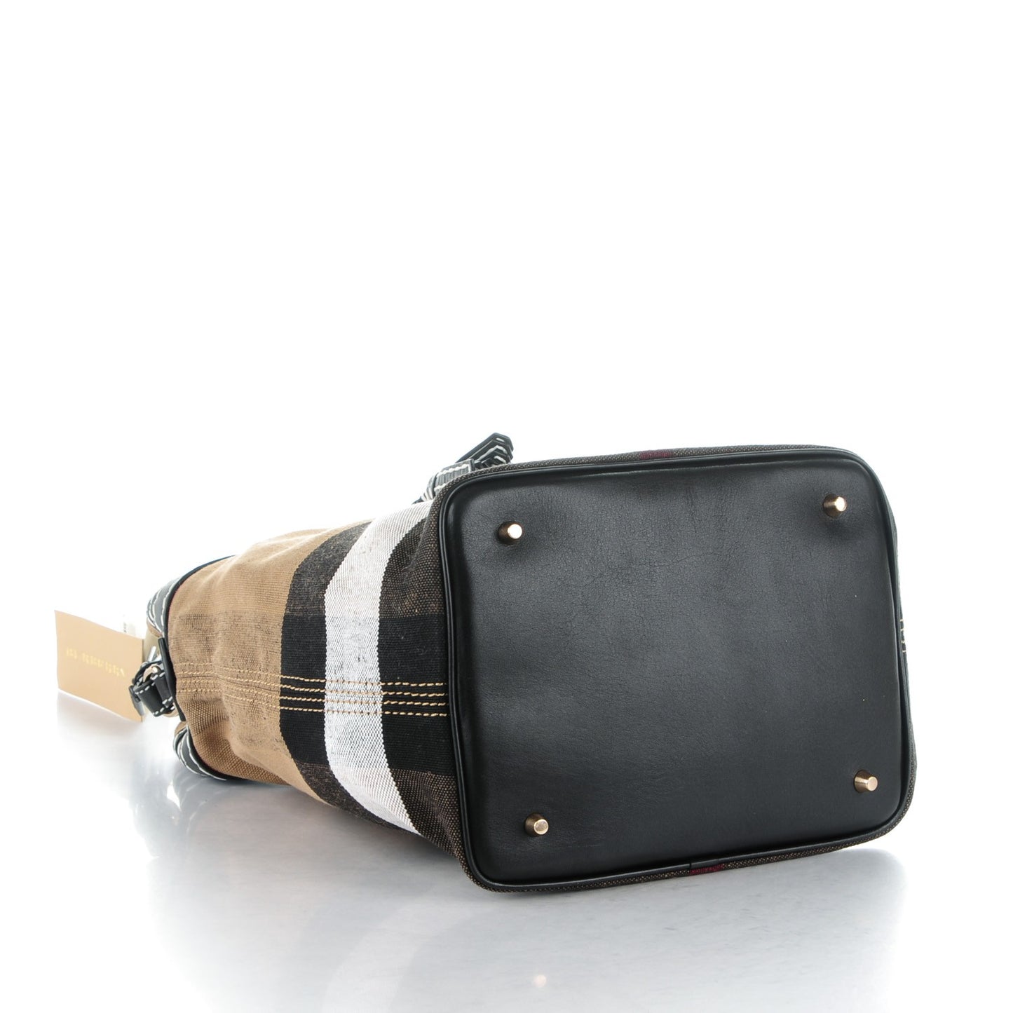 Canvas Mega Check Medium Ashby Tassel Hobo Black