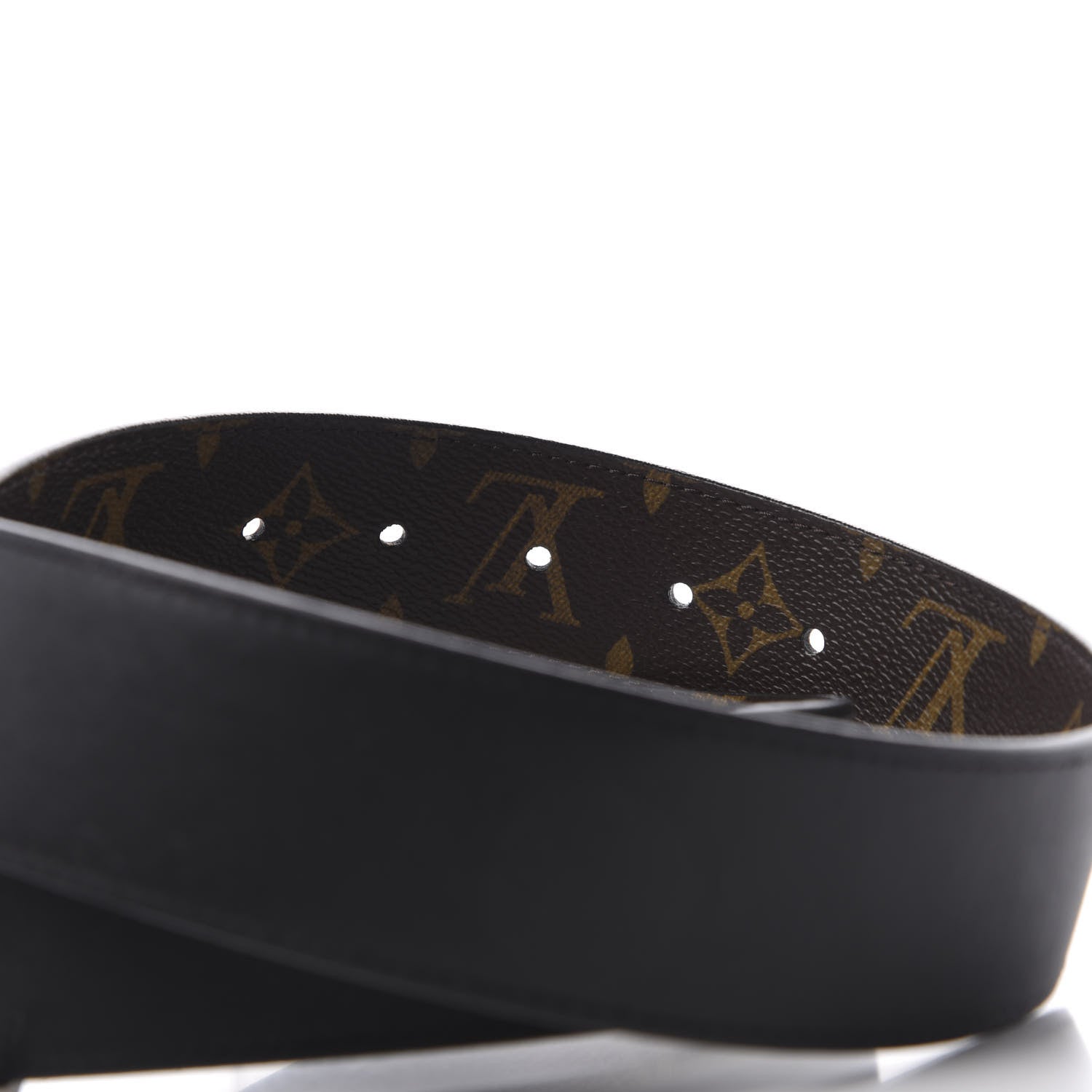 Louis Vuitton Calfskin Monogram 40mm LV Initiales Reversible Belt 80 32 Black 7 of 8