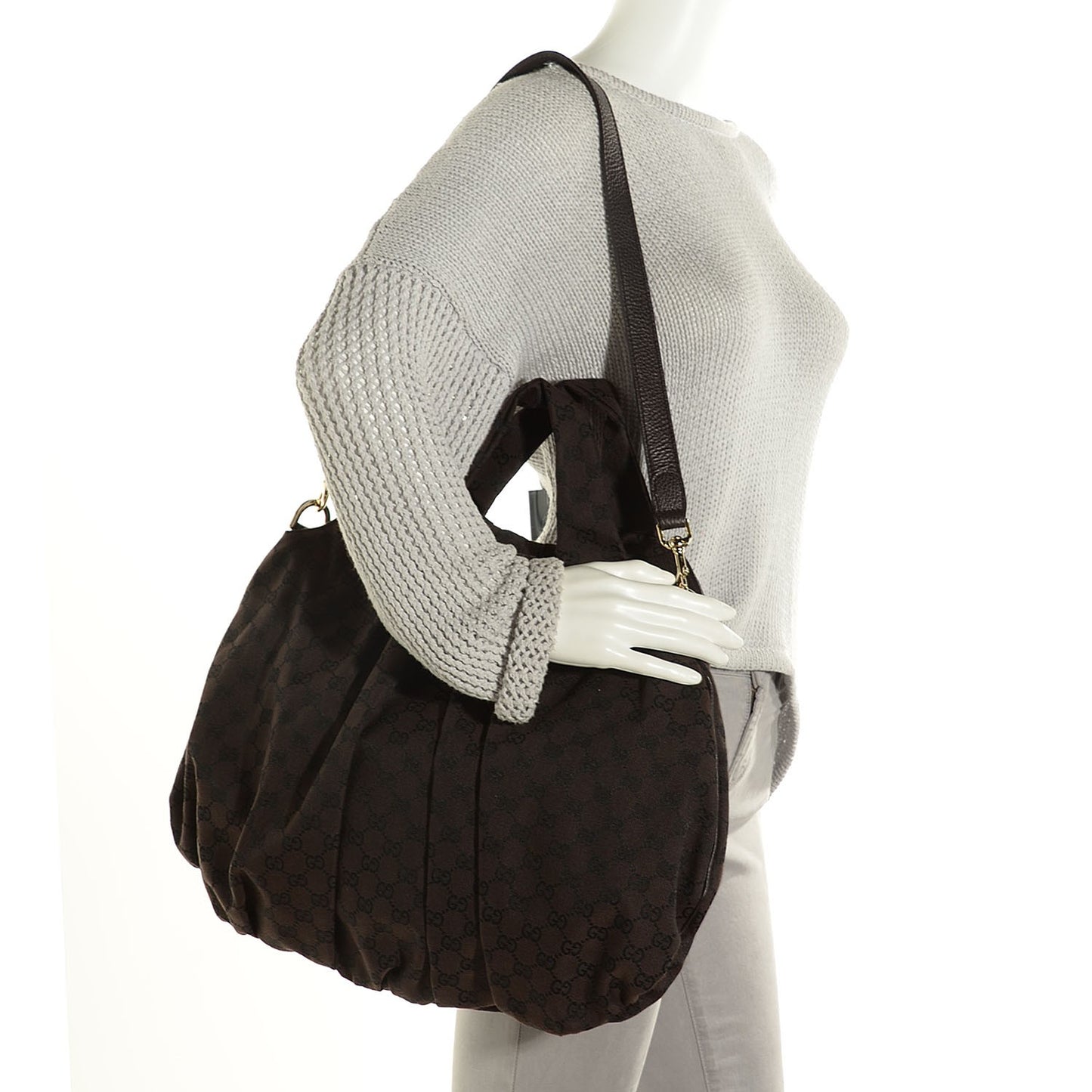 Monogram Hysteria Medium Top Handle Bag Brown