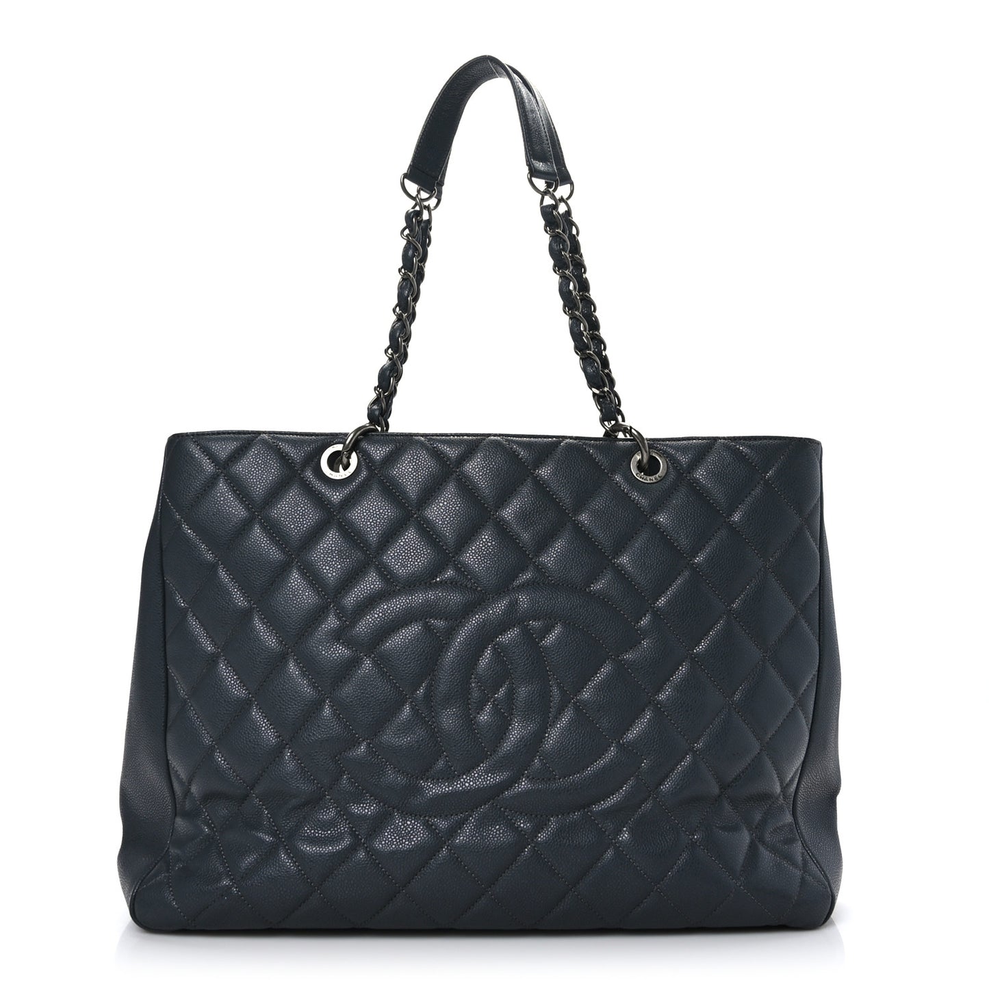 Caviar Quilted XL Grand Shopping Tote GST Blue