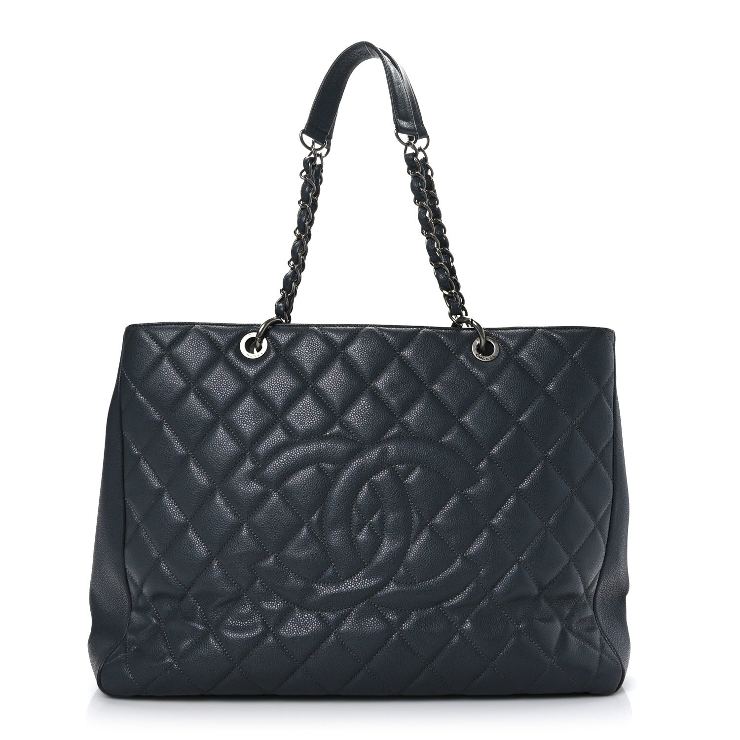 Chanel Caviar Quilted XL Grand Shopping Tote GST Blue 1 of 12