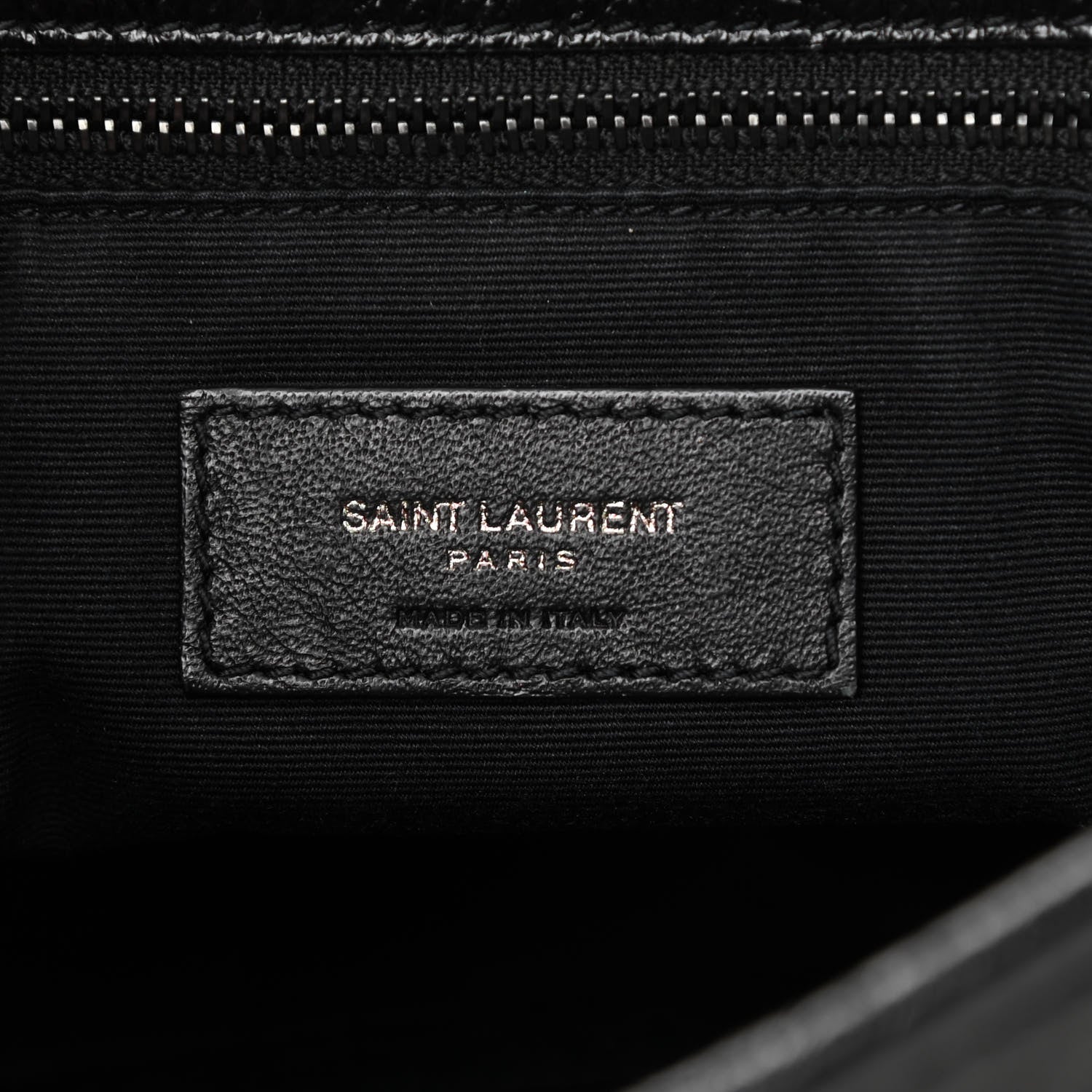 Saint Laurent Crinkled Calfskin Matelasse Monogram Medium Niki Chain Satchel Black 6 of 13