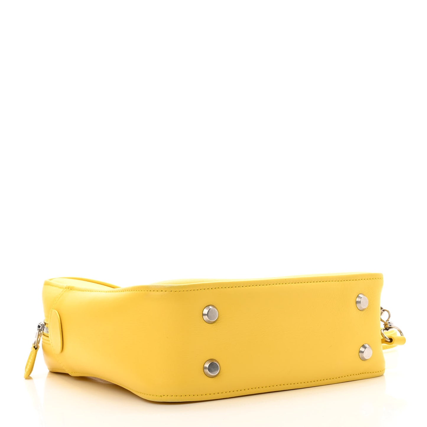 Shiny Day Calfskin Logo S Triangle Duffle Jaune Black