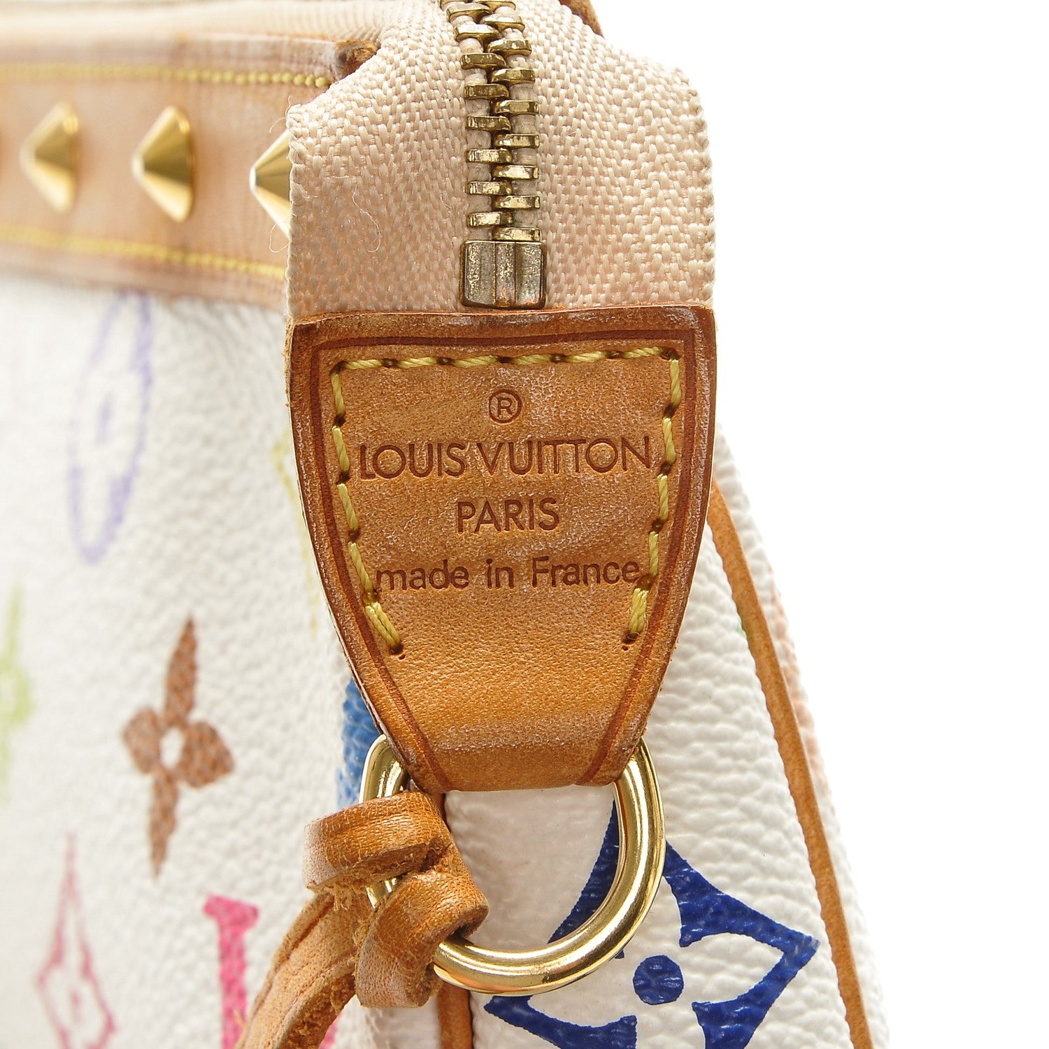 Louis Vuitton Monogram Multicolor Pochette Accessories White 5 of 9