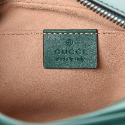 Gucci Calfskin Matelasse Small GG Marmont Chain Shoulder Bag Emerald Green 6 of 10
