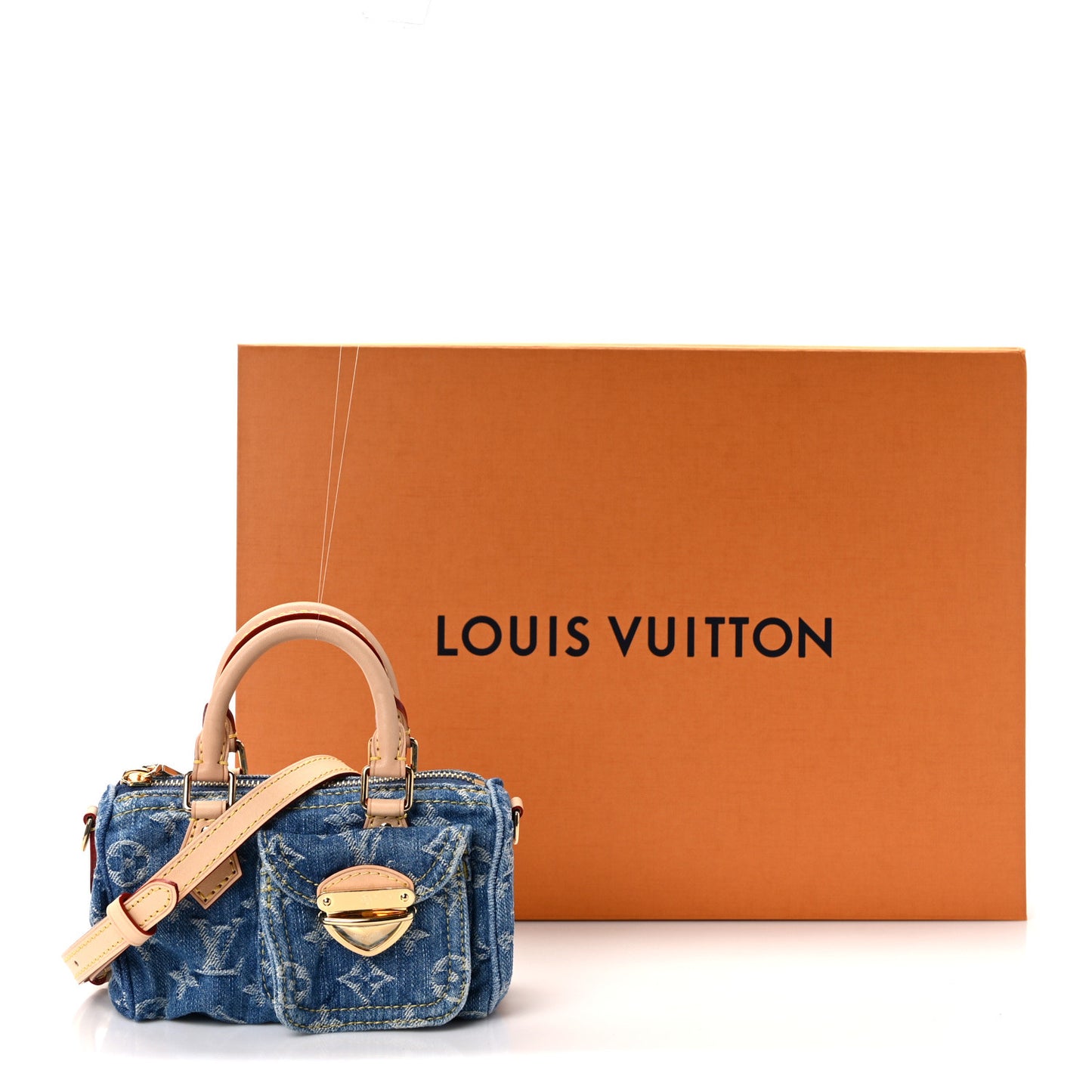 Monogram Denim Nano Speedy Blue