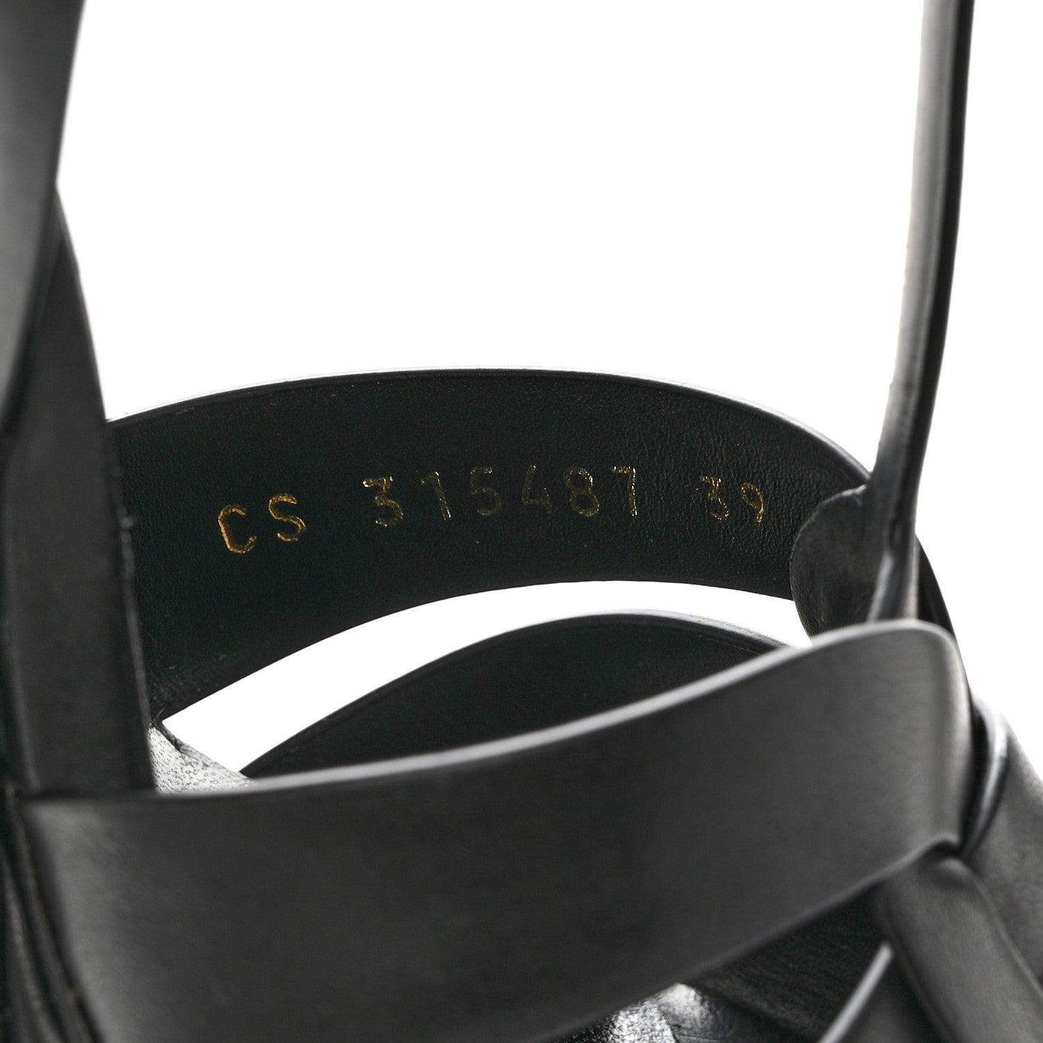 Saint Laurent Calfskin Tribute 105 Platform Sandals 39 Black 8 of 8