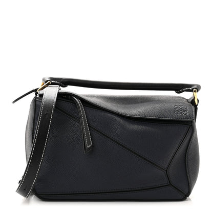Loewe Calfskin Small Puzzle Bag Midnight Blue Black 1 of 10