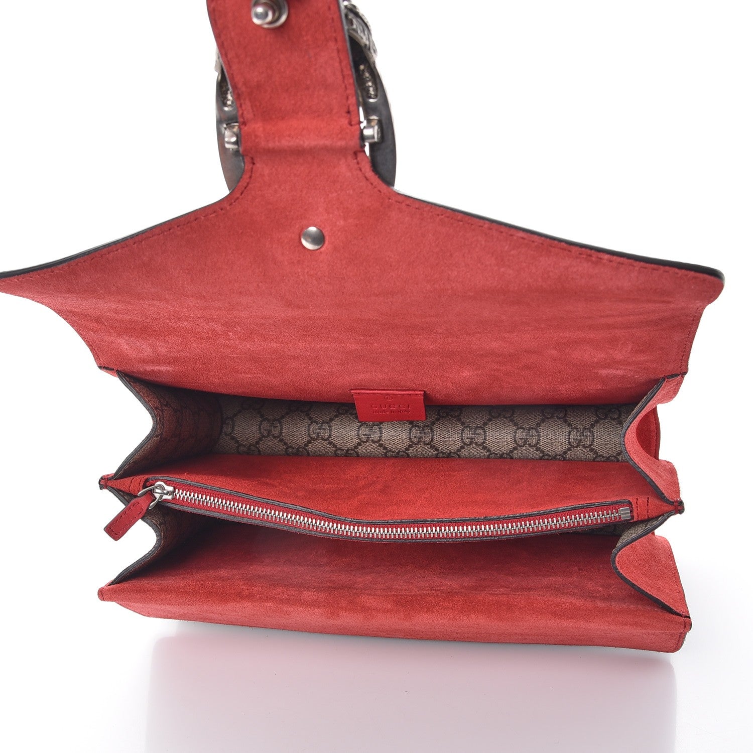 Gucci GG Supreme Monogram Small Dionysus Shoulder Bag Red 5 of 8
