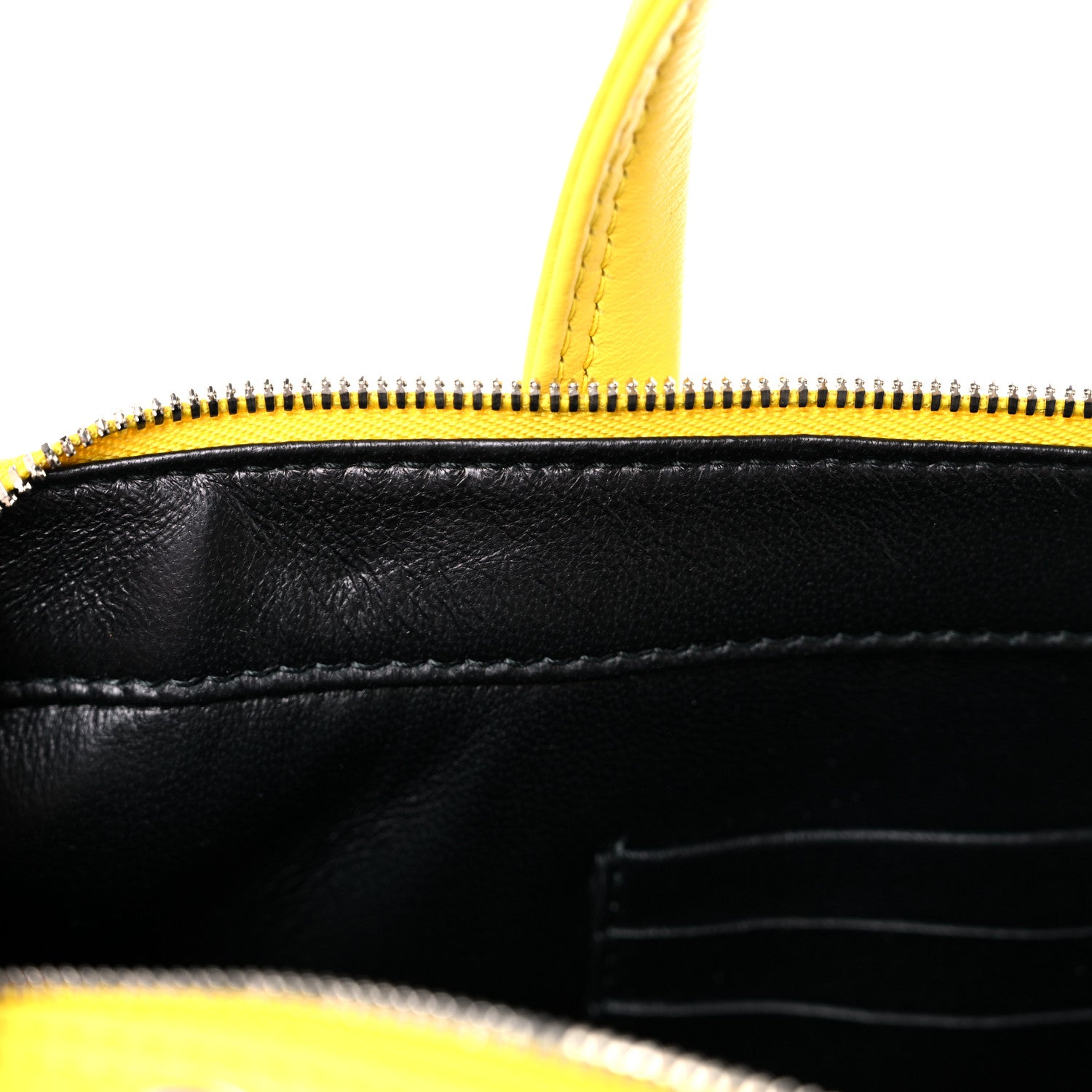 Balenciaga Shiny Day Calfskin Logo XS Triangle Duffle Jaune Black 11 of 13