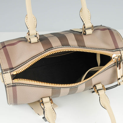 Burberry Smoked Check Small Chester Bowling Bag Trench 5 of 7