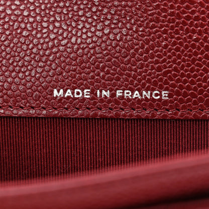 Chanel Caviar Quilted Flap Card Holder Wallet Burgundy 7 of 11